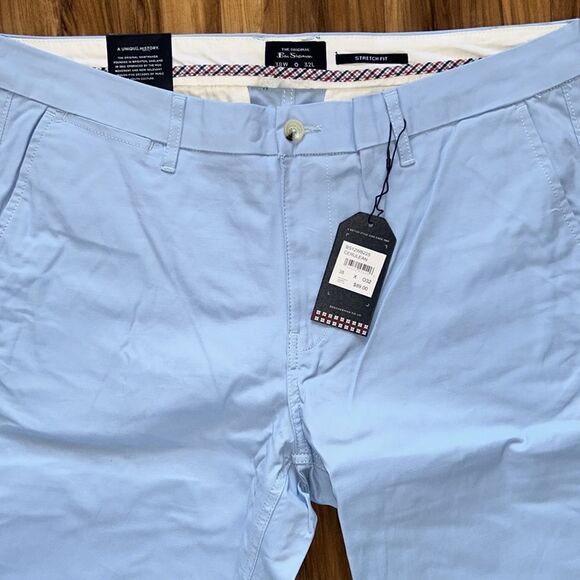 NEW Ben Sherman Mens Light Blue Straight Fit Pants - Picture 6 of 9